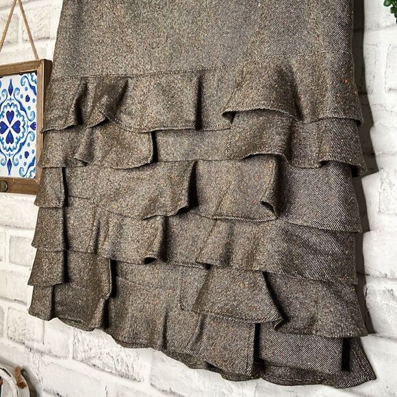 Talbots Tiered Ruffled Wool Skirt Size 6 Petite - Picture 3 of 8